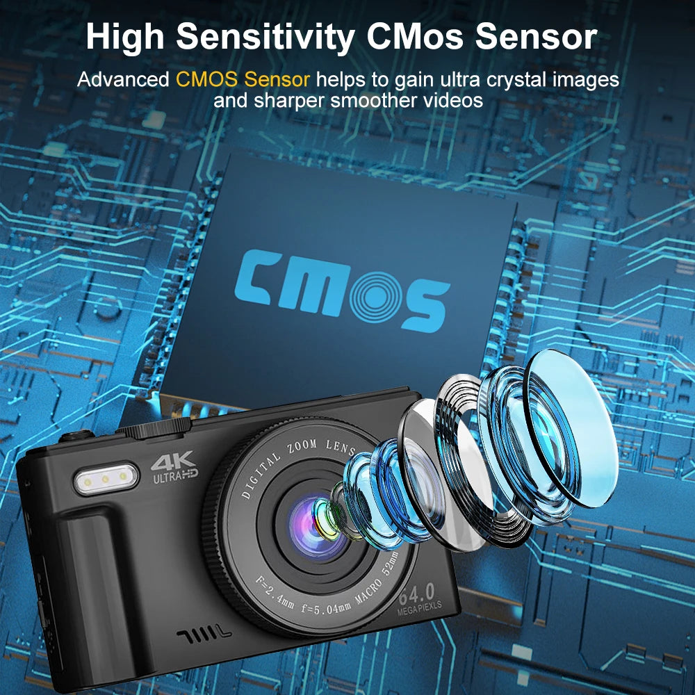 Our life AC600 Digital Camera 4K 64MP UHD Cameras