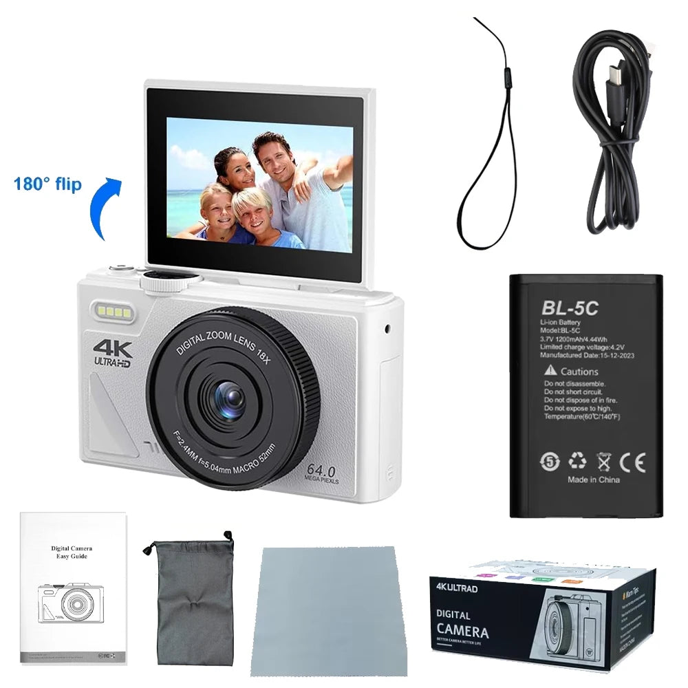 Our life AC600 Digital Camera 4K 64MP UHD Cameras