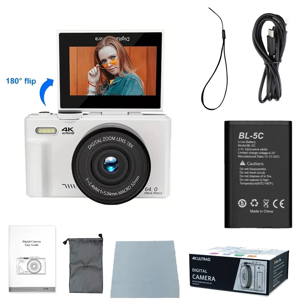 Our life AC600 Digital Camera 4K 64MP UHD Cameras