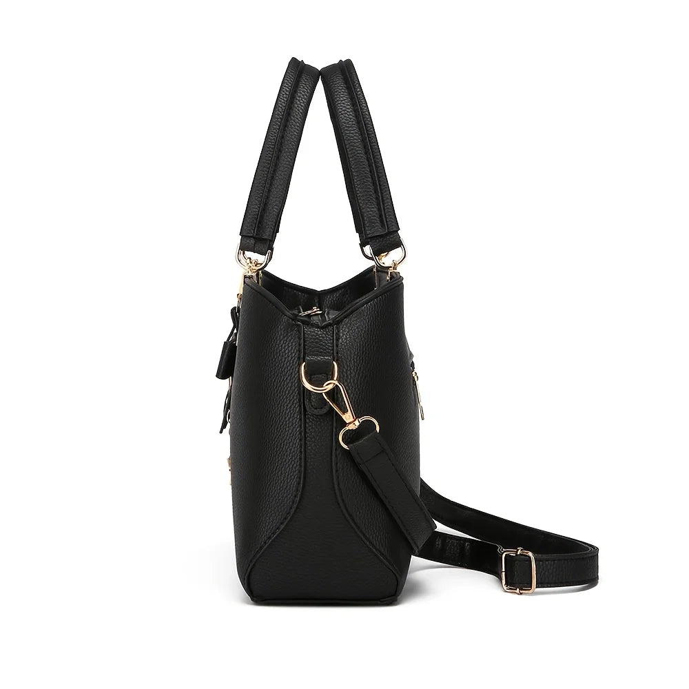 Elegant Shoulder Bag with Bowknot Decoration, Multiple Compartments, Fashion Handbag, Suitable for Work, Party, and Daily Use