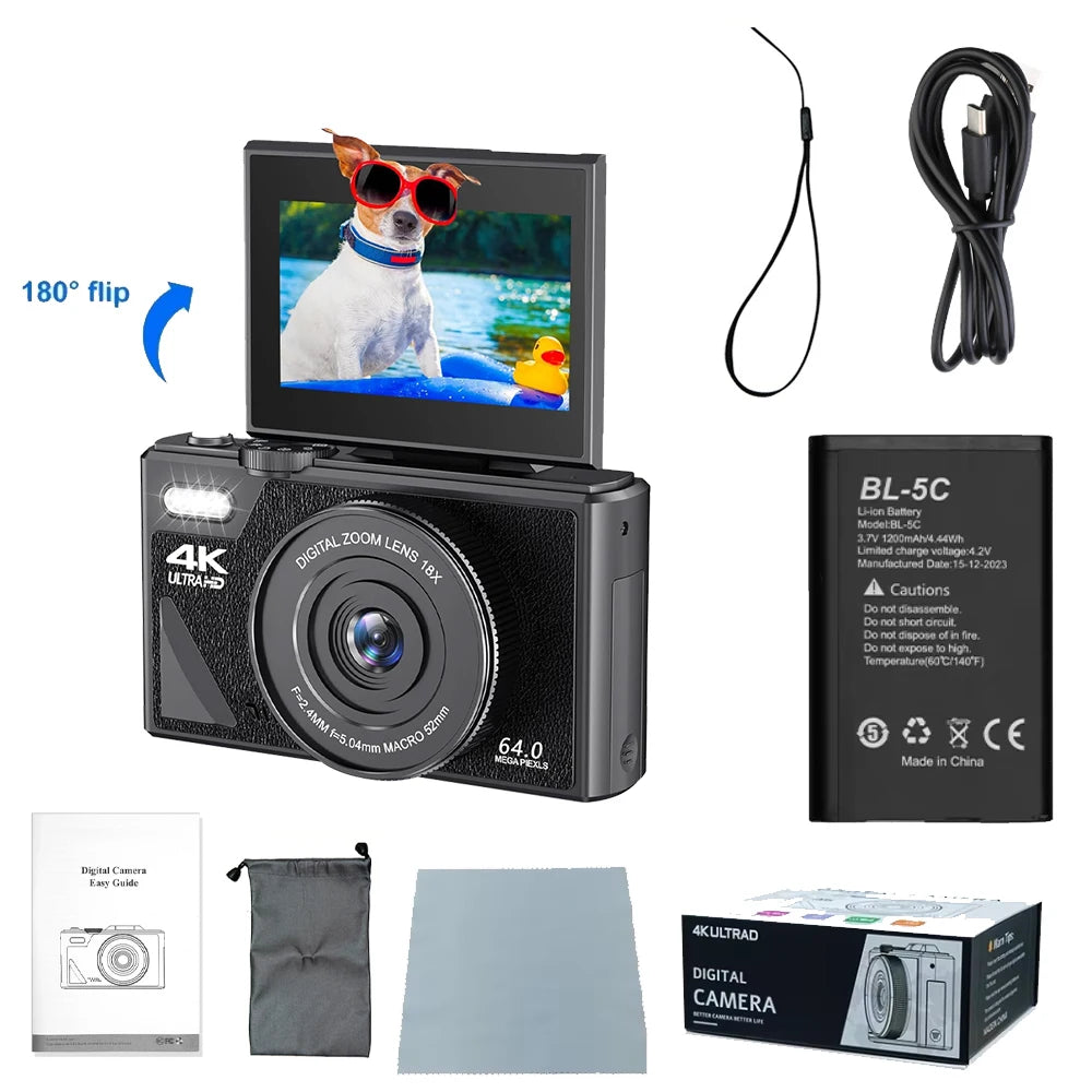 Our life AC600 Digital Camera 4K 64MP UHD Cameras