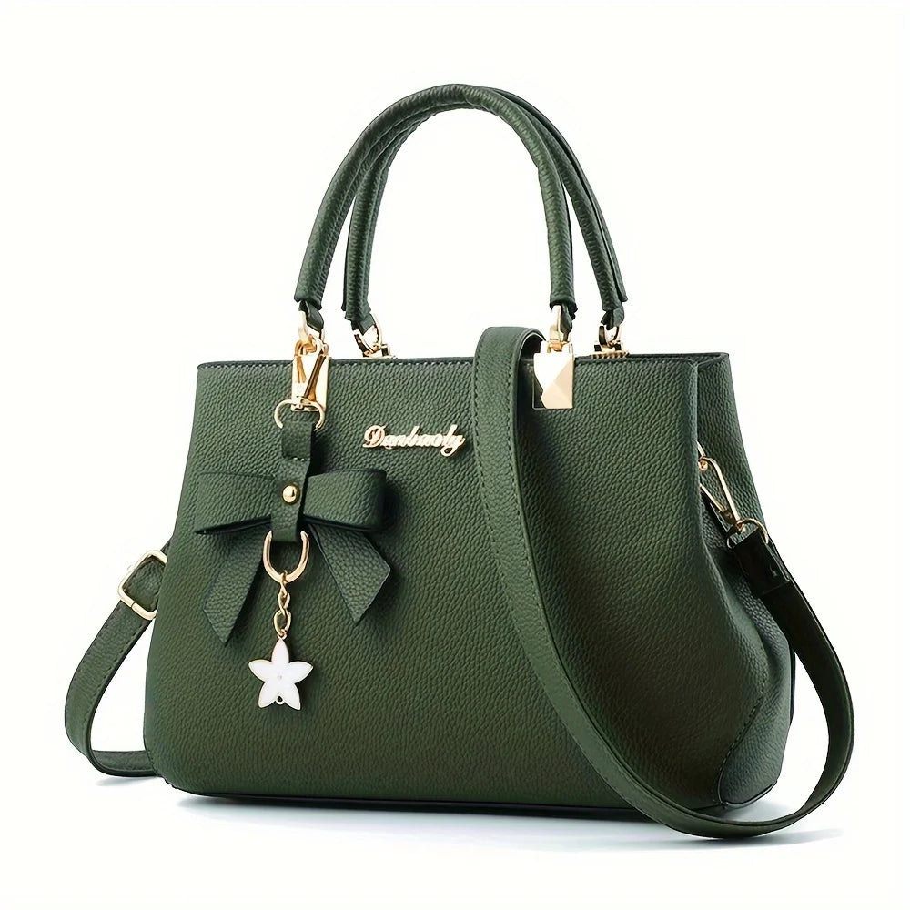 Elegant Shoulder Bag with Bowknot Decoration, Multiple Compartments, Fashion Handbag, Suitable for Work, Party, and Daily Use