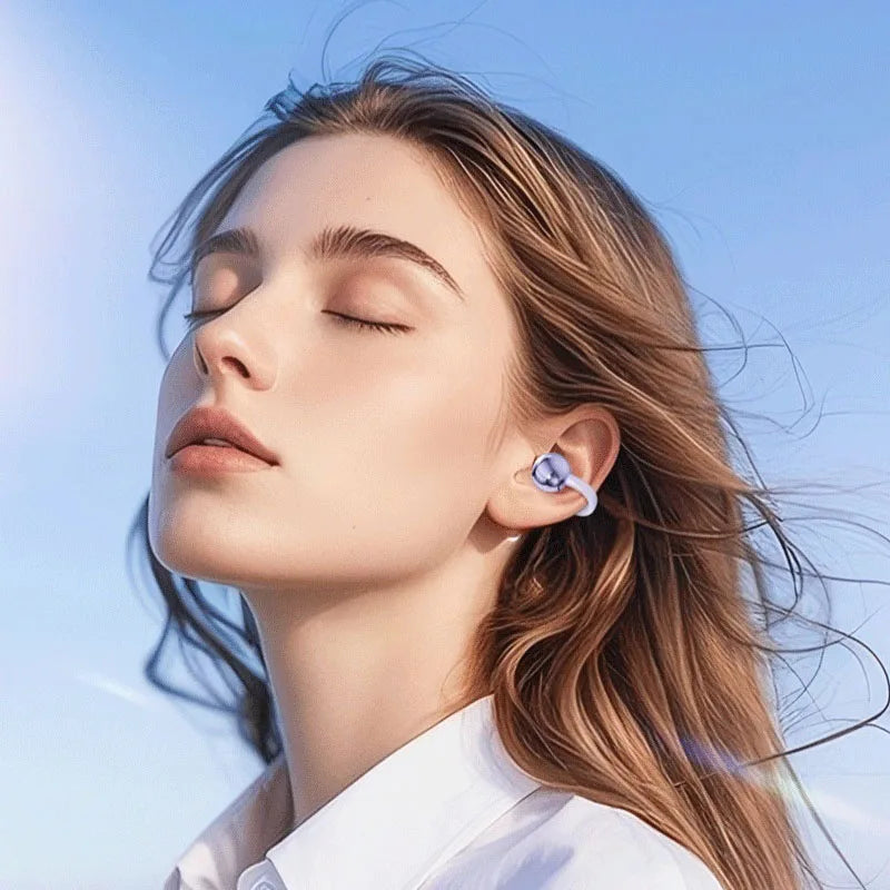 Origin Xiaomi Bone Conduction Earphones Bluetooth 5.4 Earbuds Clip on Ear Comfortable Headphones Sport Digital Display Headsets
